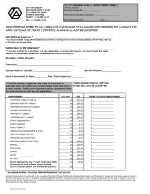 arvada public improvement permit.